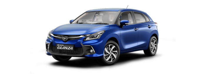 Toyota Glanza – A premium hatchback with advanced features, available for export from India