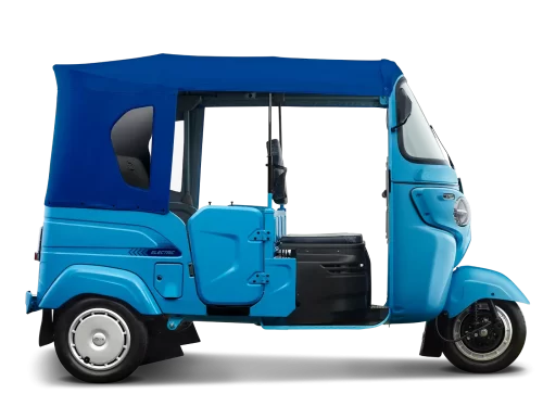 Bajaj Gogo P50 – A compact and efficient electric three-wheeler, available for export from India.