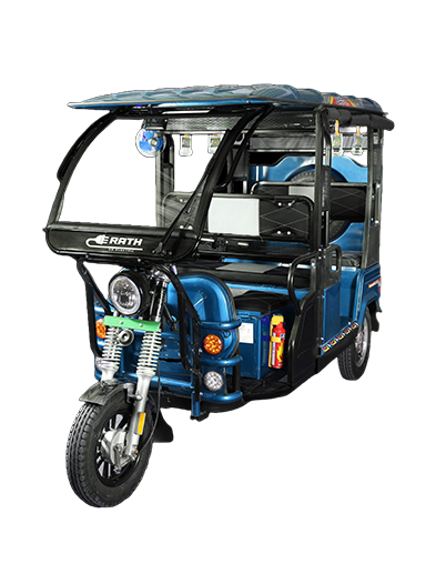 BAXY E-RATH – A reliable and eco-friendly electric three-wheeler, available for export from India.